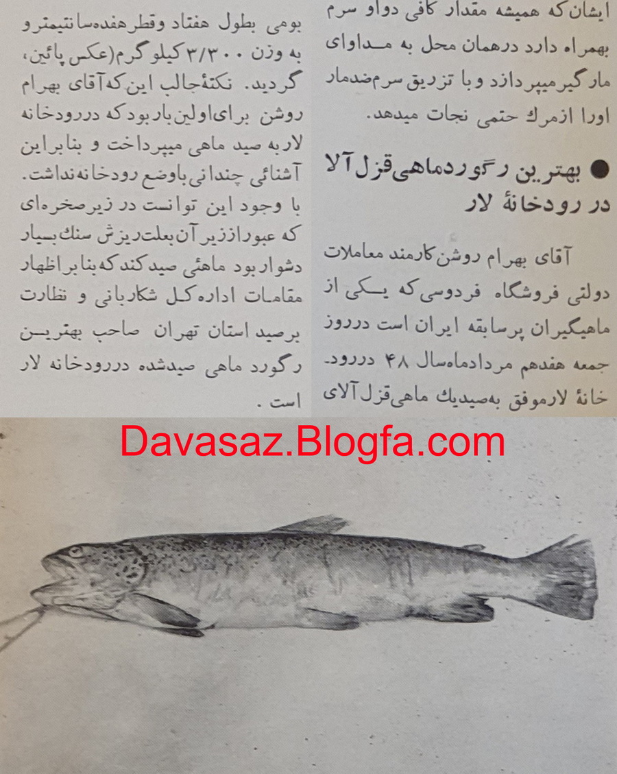گزارش خبر در صفحه 47 شماره 118 شکار و طبیعت شهریور ماه ۱۳۴8