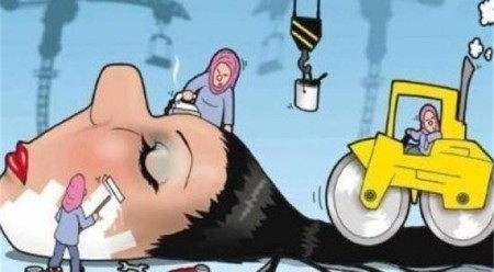 کاریکاتورهای طنز درباره آرایش کردن