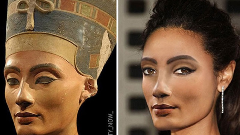 باز سازی چهره ملکه های مصر باستان با هوش مصنوعی .