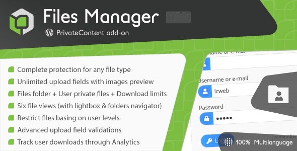 Download the PrivateContent Files Manager add-on