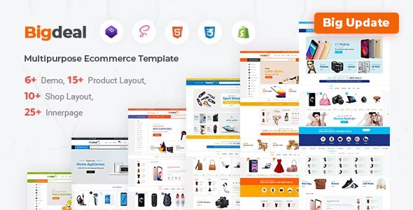 Download Bigdeal store HTML template